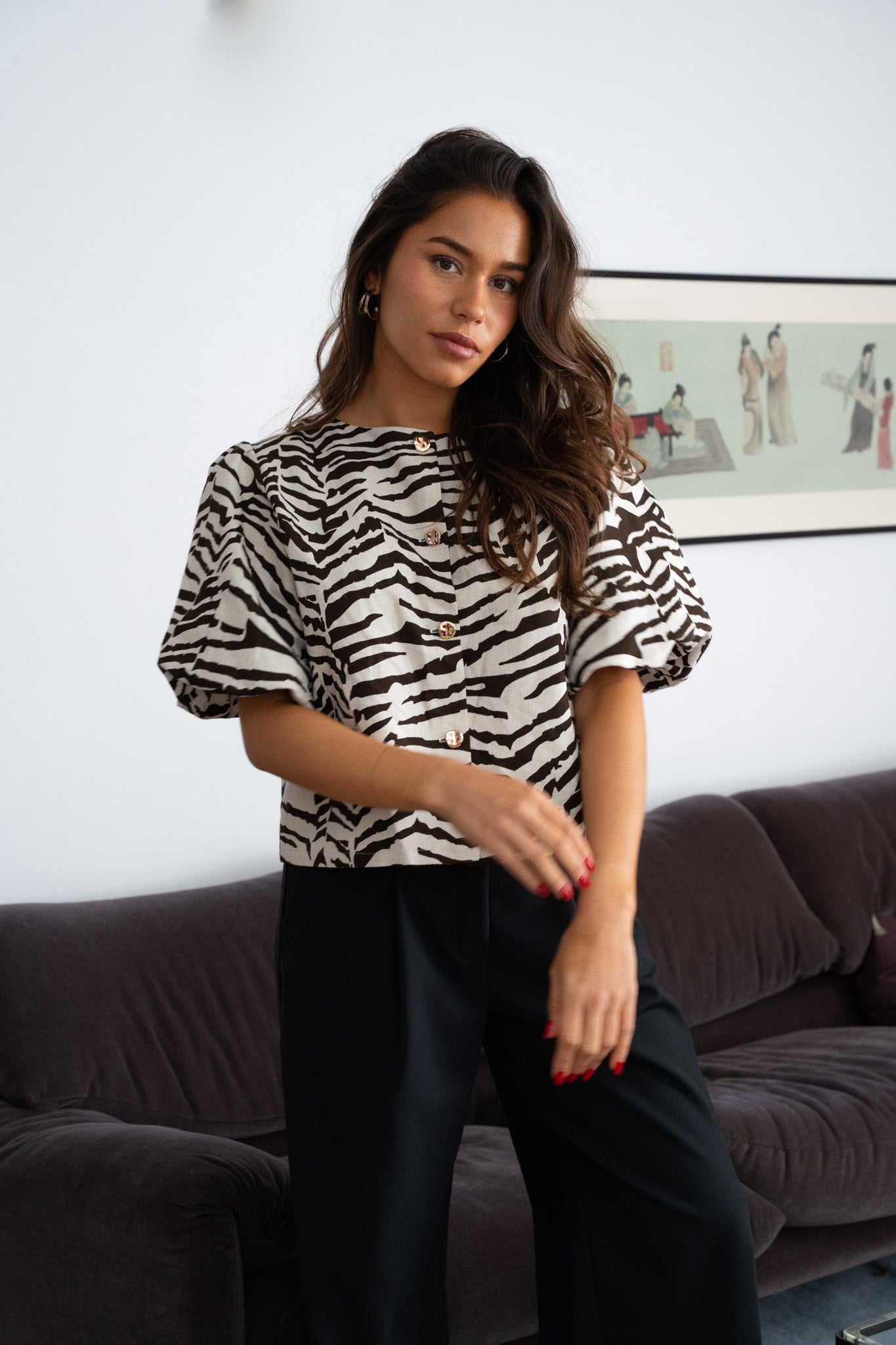 Top réversible Suzanne - zèbre