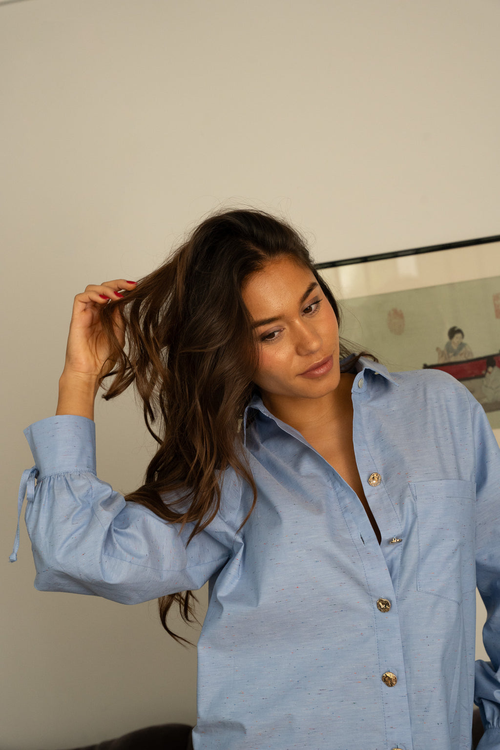 Chemise Magali - bleu moucheté