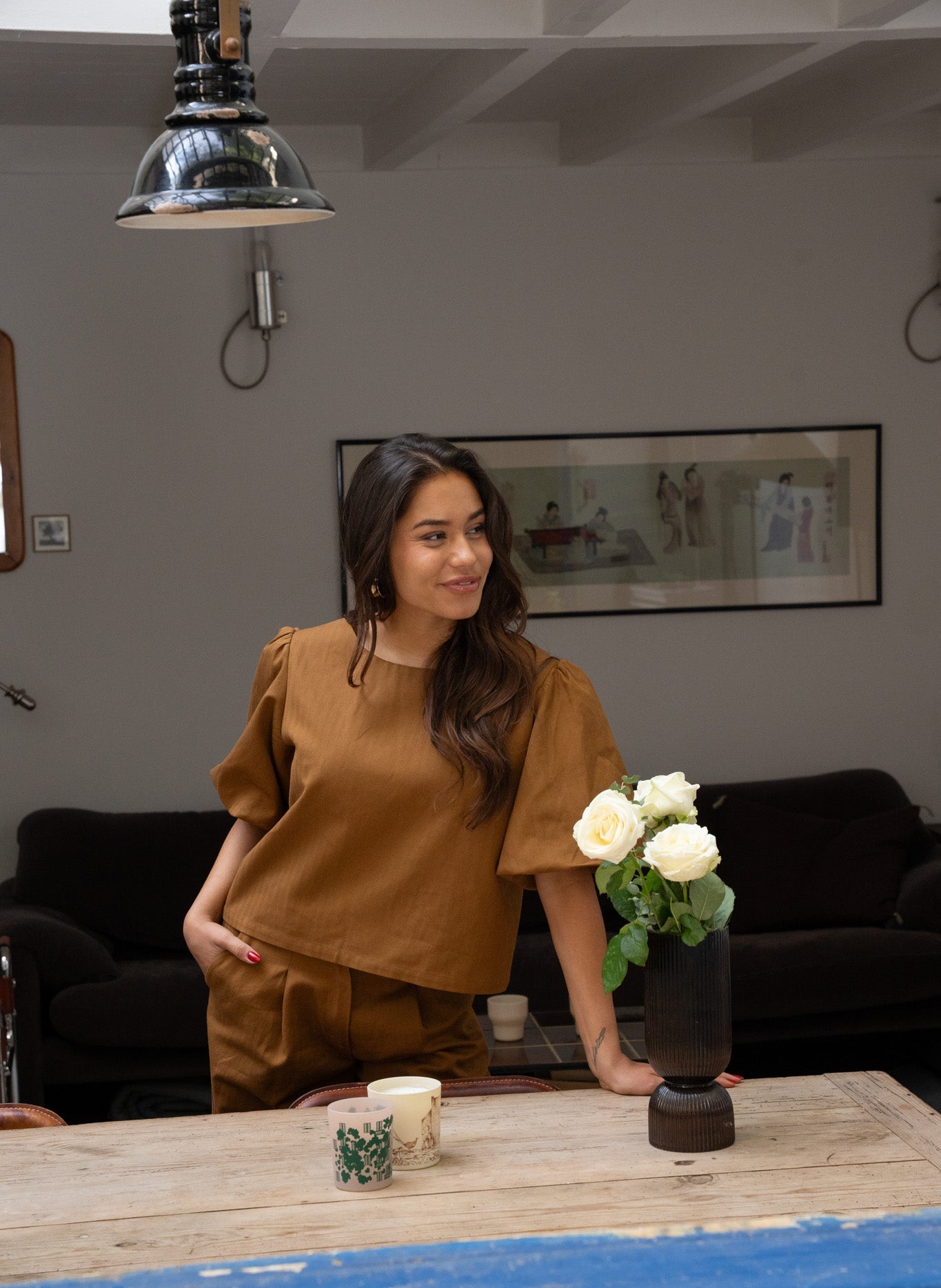 Top réversible Suzanne - marron