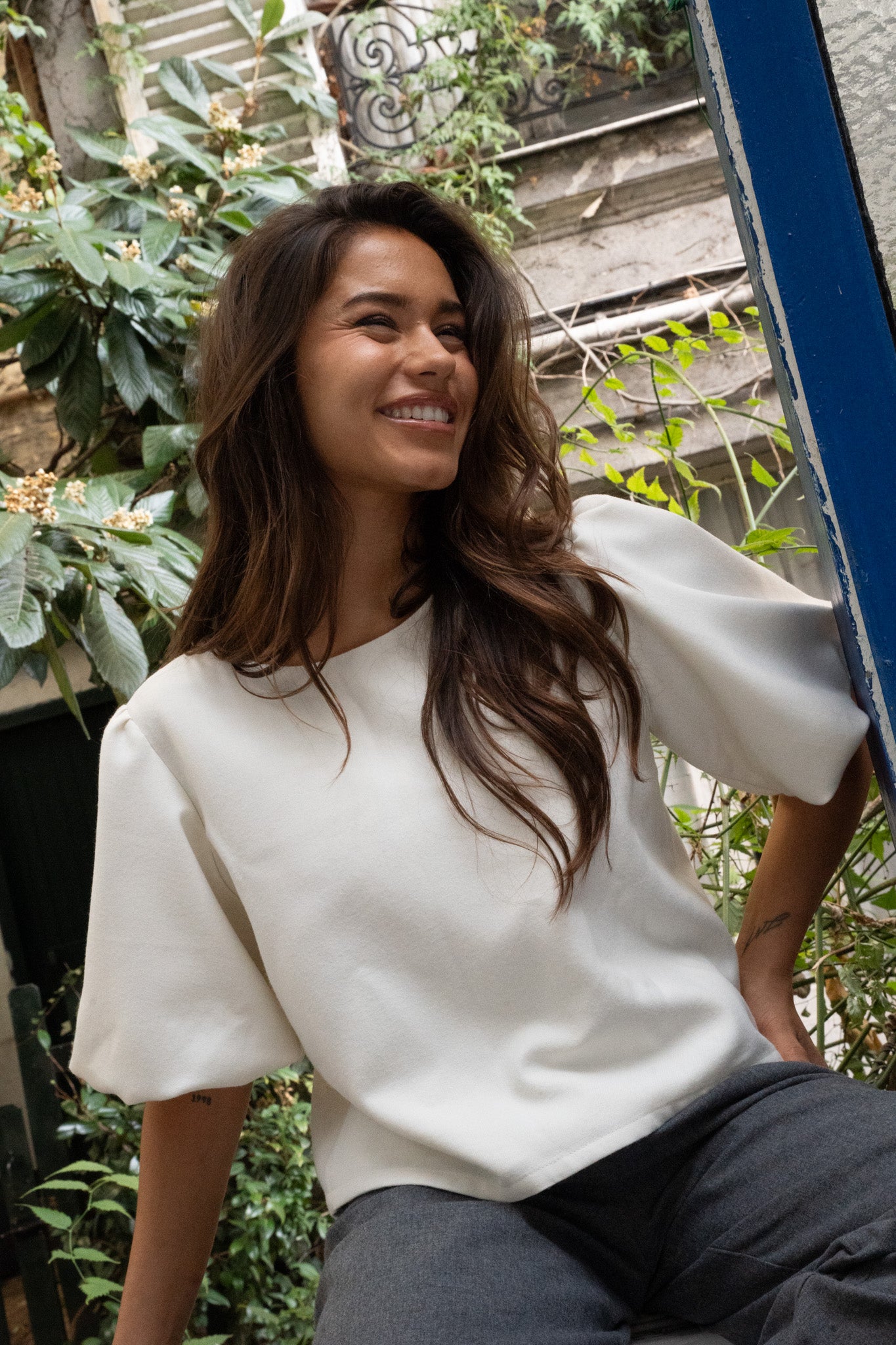 Top réversible Suzanne - écru