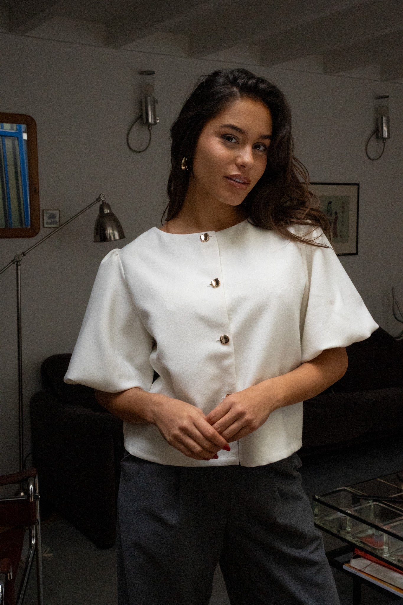 Top réversible Suzanne - écru