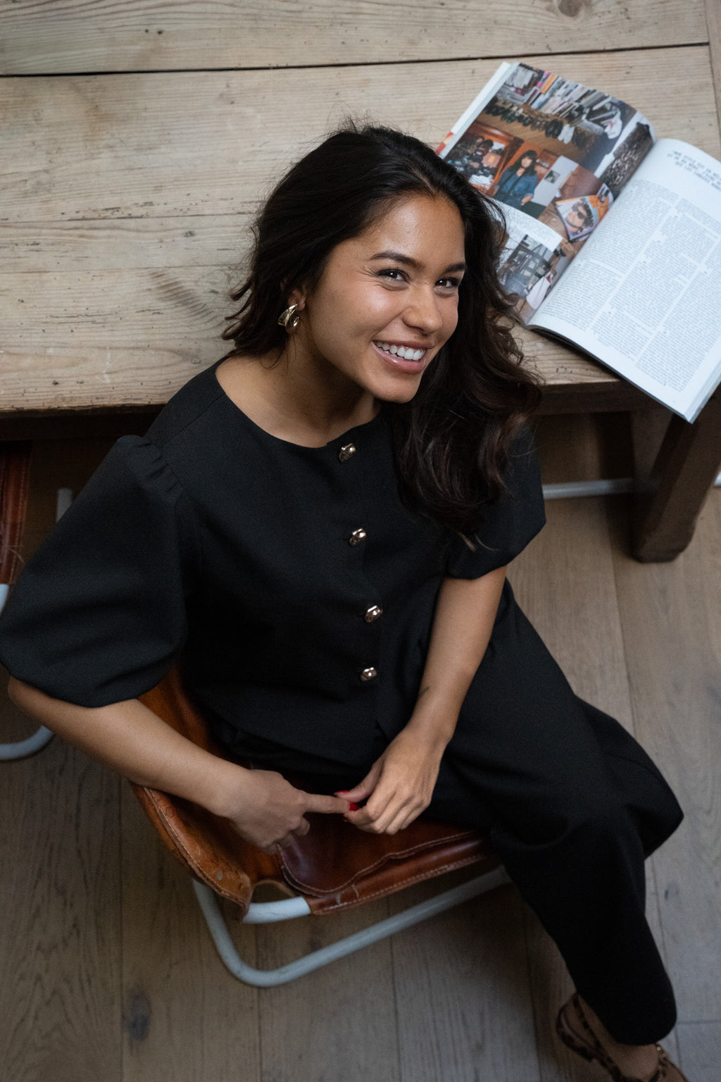 Top réversible Suzanne - noir