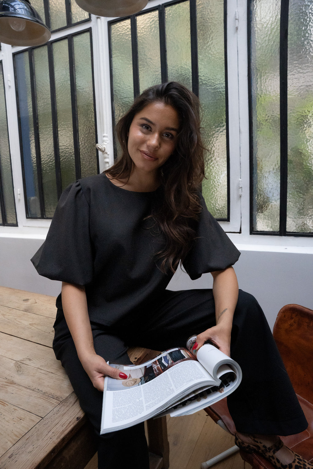 Top réversible Suzanne - noir