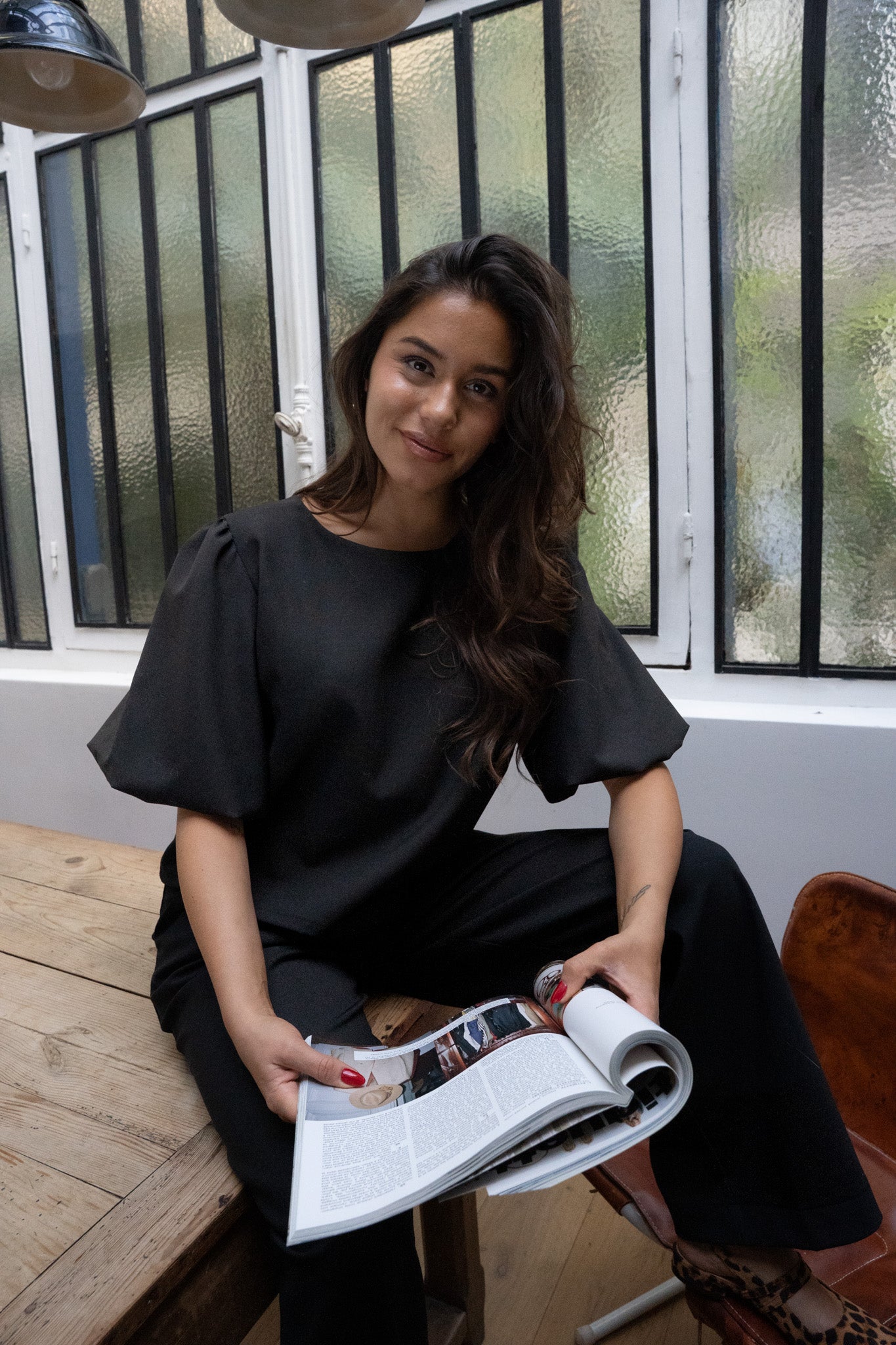 Top réversible Suzanne - noir