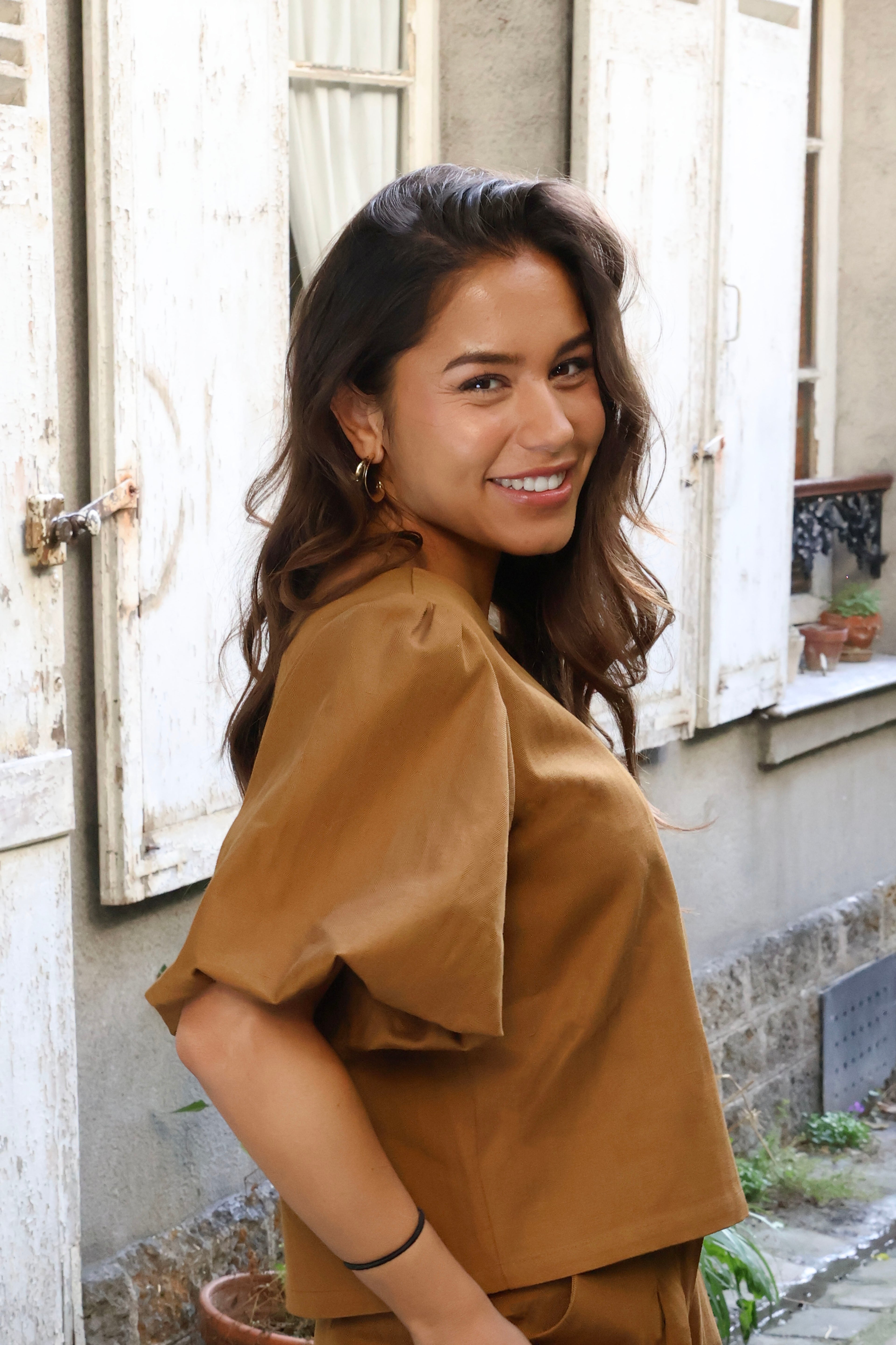 Top réversible Suzanne - marron